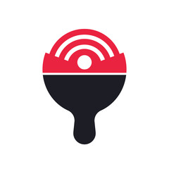 Illustration Vector Graphic Of Bet Signals or Ping-Pong Racket, Logo for Sports and Technology
