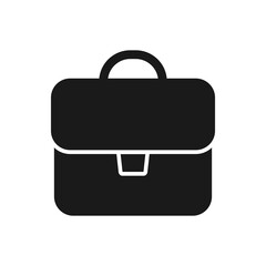 Flat vector briefcase icon for website and graphic design isolated on white background.