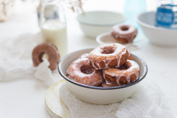 Baked soda and cheesed doughnuts
