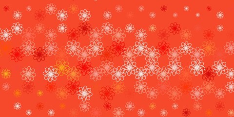 Light Red vector background with bent lines.