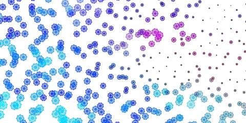 Fototapeta na wymiar Light Pink, Blue vector layout with beautiful snowflakes.