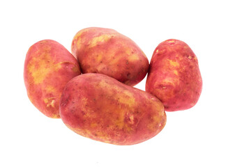 red potato isolated on white background