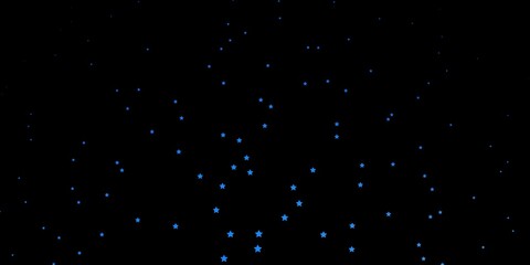 Dark BLUE vector background with small and big stars. Modern geometric abstract illustration with stars. Pattern for wrapping gifts.