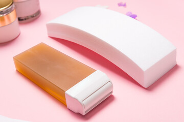 Depilatory wax catridge and paper sheets, hair removal wax tool set