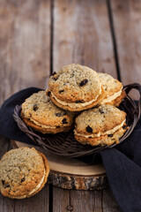 Homemade oatmeal sandwich cookies