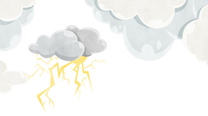 雷が鳴る空の背景