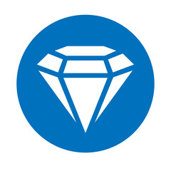 Diamond vector icon isolated on white background.