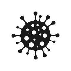 Coronavirus bacteria vector icon isolated on white background. 2019-nCoV Novel Coronavirus Bacteria. Coronavirus cell in China, Wuhan. 