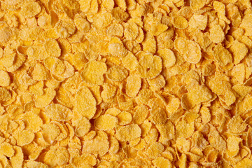 Corn flakes, background and texture.