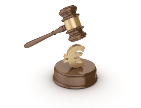 Legal Gavel with Euro Symbol