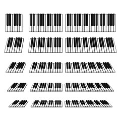 Isolated piano keyboard set. Vector illustration.