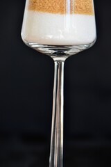 sugar in a liquor glass 