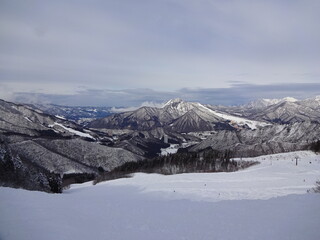 Fototapeta na wymiar The view of snow in Niigata, Japan