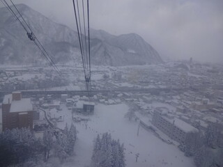 The view of snow in Niigata, Japan