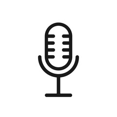 Microphone icon vector illustration  logo template for many purpose.  Isolated on white background.