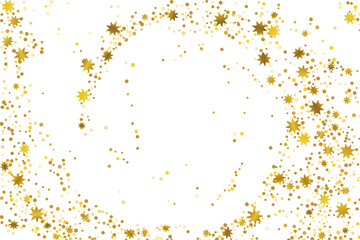 Golden glitter confetti.