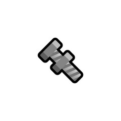 Nut and Bolt Vector Icon. Isolated Cartoon Style Emoji, Emoticon  Illustration	