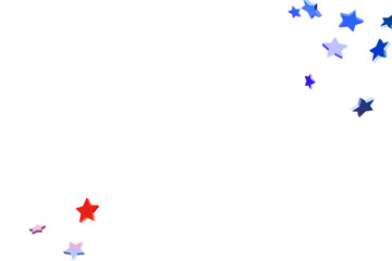 Abstract confetti flying star.