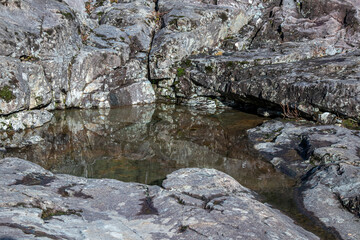 Obraz na płótnie Canvas water pooled in rocks