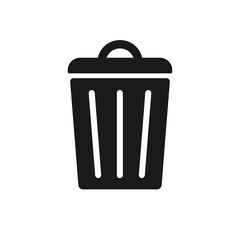 Trash bin vector icon, garbage, dustbin icon isolated on white background. 