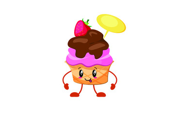 Ice cream vector cartoon icon Isolated illustrations
