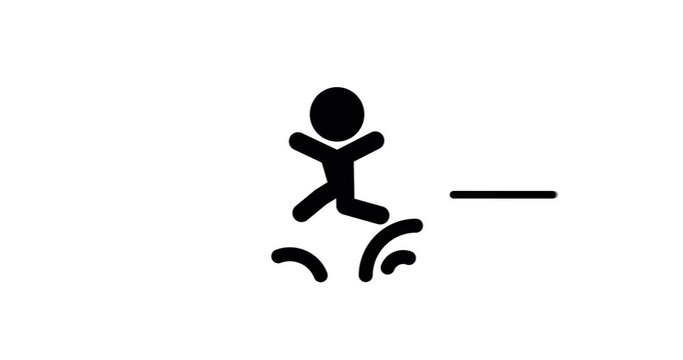 Animation Water sports icons in outline design