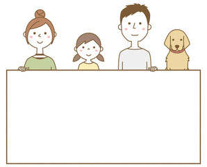 家族　二世代　ホワイトボード