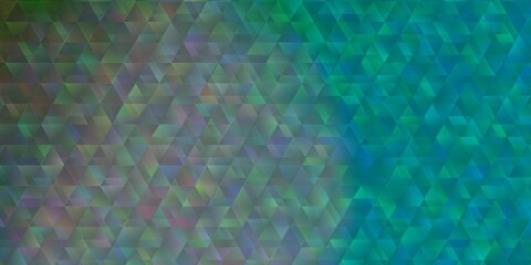 Light Blue, Green vector pattern with lines, triangles.