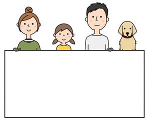 家族　二世代　ホワイトボード