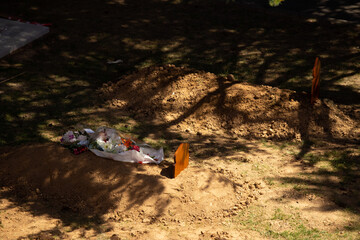 Cemetery New grave tomb death ground soil muslim 