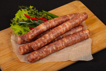 Pork sausages for grill