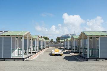 cabine in spiaggia a Ostia Lido