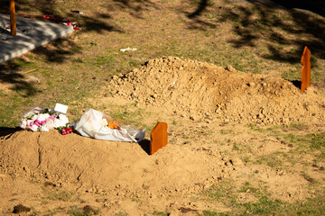 Cemetery New grave tomb death ground soil muslim 