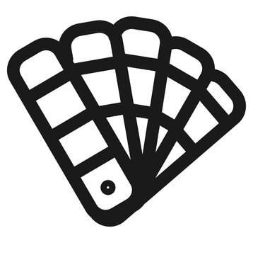 Icono plano ilustraci&oacute;n a l&iacute;nea de cat&aacute;logo de colores
