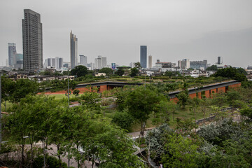 Fototapeta na wymiar Chulalongkorn University Centenary Park, Bangkok, Thailand