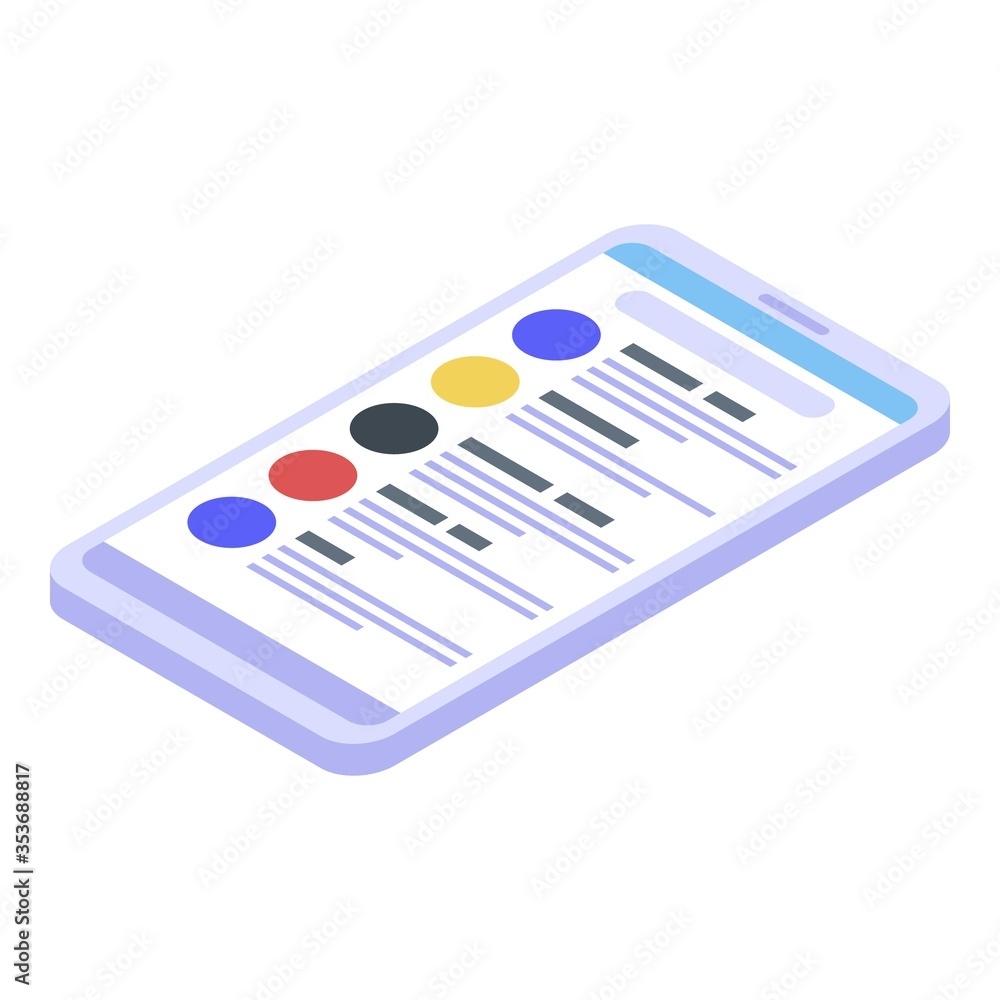 Aufkleber excursion smartphone guide icon. isometric of excursion smartphone guide vector icon for web design 