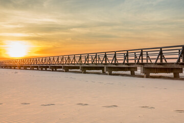 Fototapeta premium Sonnenuntergang Sankt Peter Ording