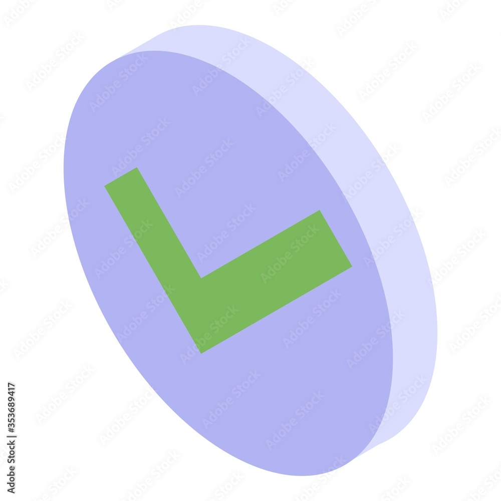 Poster approved analysis icon. isometric of approved analysis vector icon for web design isolated on white 