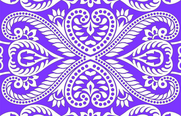 Simple paisley pattern with polka dot and light violet background