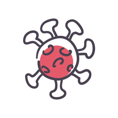 Covid 19 virus fill style icon vector design
