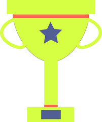 Vector image of yellow winner cup