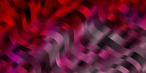 Light Red vector background with curves. Bright sample with colorful bent lines, shapes. Smart design for your promotions.