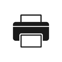 Printer flat vector icon. Fax icon.