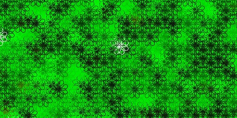 Light Green, Yellow vector pattern with wry lines.