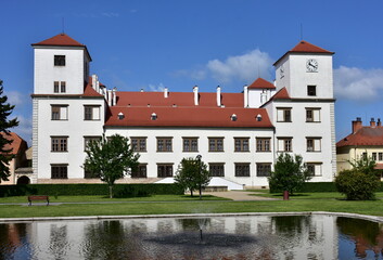Castle near Brno in summer day, Czech republic
