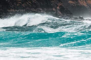 azur Blaues Meer mit Wellen Azoren