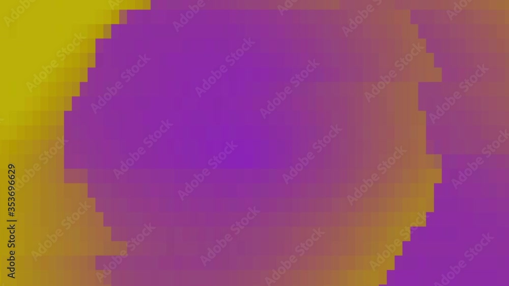 Poster colored pixels circle gradient flow illusion motion loop abstract background