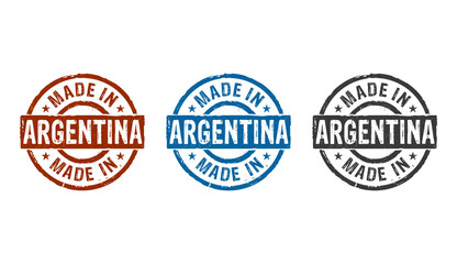Obraz premium Made in Argentina stamp and stamping