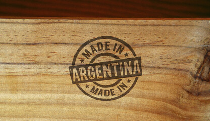 Made in Argentina stamp and stamping