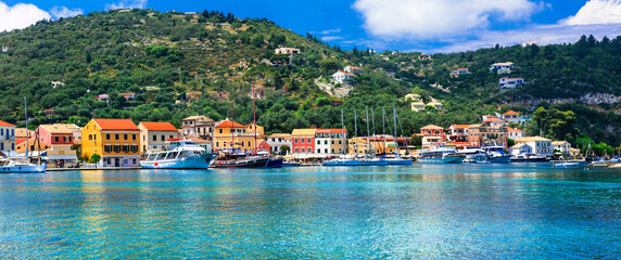 Ionian islands of Greece- beautiful Paxos, with turquoise sea and pictorial village Lakka